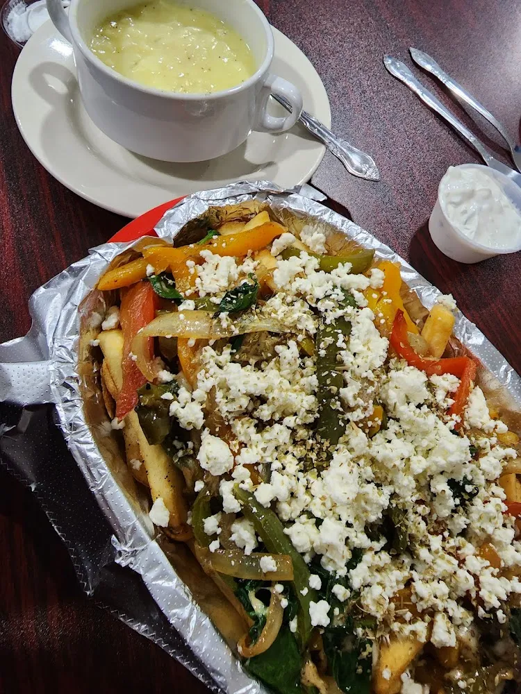 Veggie Pita Greek Fries